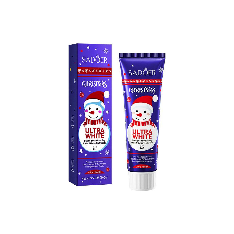 (Toothpaste 100g) Christmas Baking Soda Whitening Gum Care Toothpaste SADOER Teeth Cleaning Toothpaste