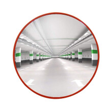 Convex Traffic Mirror Outdoor WideAngle Lens Red 60 Cm