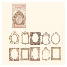 Sculpture Paper 10 A Hollow Relief Vintage Frame Decorative Paper Romantic Encounter Series Handmade Scrapbooking Collage Paper (D) (H)