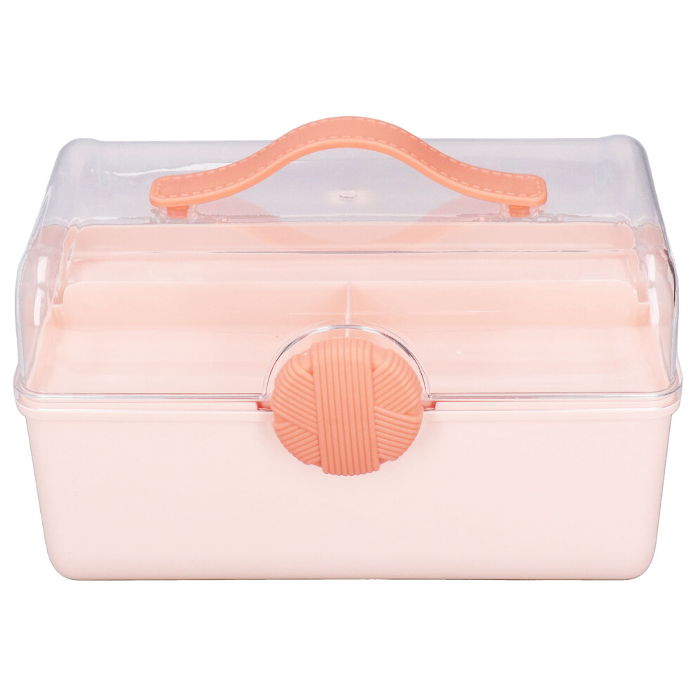 Portable Makeup Case Transparent Top Makeup Storage Cosmetic Storage Box Organizer With Layered Compartmentalized Storage Folding Design Clear Cover