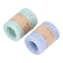 2pcs Raffia Ribbon 164Y Eco-Friendly Handcraft Twine for Hats & Bags