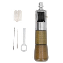 Leather Sewing Awl Hand Stitcher Tool For DIY Craft Waxed Thread Stainless Steel Piercing Needles Multipurpose Adjustable Leathercraft Accessories Set