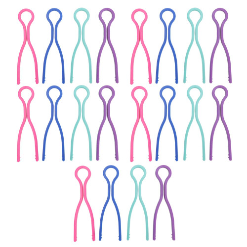 Small Bobbin Thread Clips 20pcs Plastic Fits Most Spools Random Colors