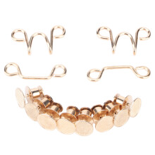 Verstellbares Taille-Gürtelset für Jeansröcke & Hosen, Gold, Edelstahl