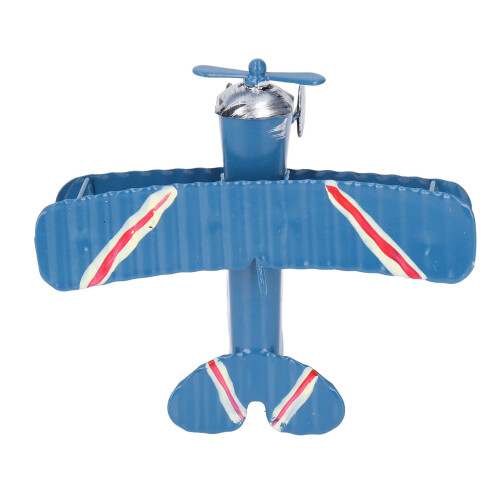 Flugzeugmodell, Retro, alte Eisenkunst, blau, 2