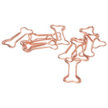 100 Stück roségoldene Metall-Formpapierclipps, tragbare Büroklammern