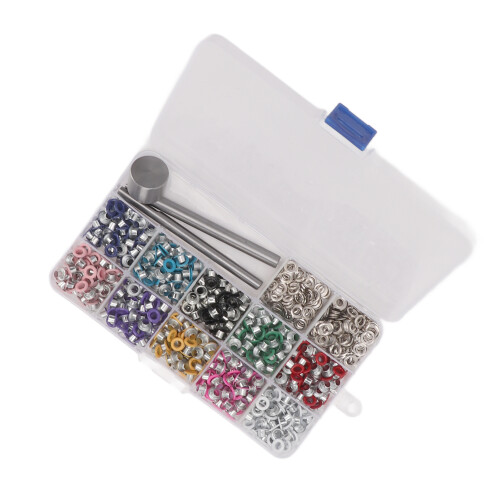 4mm Multicolor Grommet Tool Kit for DIY Crafts and Accessories