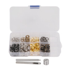 Copper Grommet Eyelets Set Sturdy Construction Rust Resistant Anti Corrosion Easy Installation With Tools Storage Box For Crafting Leather Decorations