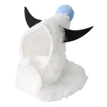 Fashion Bird Costume Plush Lined Winter Cloak for-blue white L