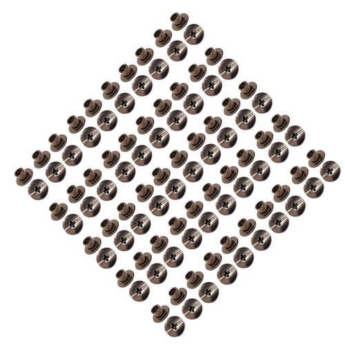 50Pcs Multiprupose Metal Screws Rivets Set-black 9.5MM 5MM 4MM