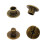 50Pcs Multiprupose Metal Screws Rivets Set-black 9.5MM 5MM 4MM 5