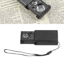 30X 60X Jeweler's Loupe with LED Light Slide-Out Design & Optical Glass Lens