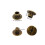 50Pcs 5 Color Screws Rivets Multiprupose-bronze 9.5MM 5MM 4MM 4