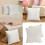 Bean Velours Kussensloop Glad Polyester Stof Home Styling-Wit 2