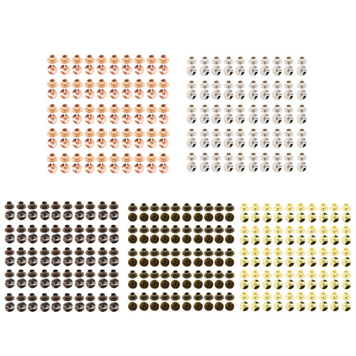 50Pcs 5 Color Screws Rivets Multiprupose-bronze 9.5MM 5MM 4MM 1