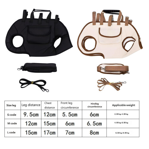 Sac de transport pour animaux de compagnie, petits et-M Noir 2