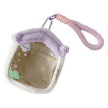Meerdere functionele pluche cottage opbergtas Cartoon-Paars
