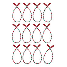 Pack of 12 Multifunctional Metal Core-red white green colo