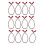 Pack of 12 Multifunctional Metal Core-red white green colo 1
