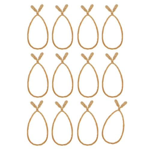 Pack of 12 Flexible Wire Core Ropes For Home Organization-gold