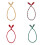 Pack of 12 Flexible Wire Core Ropes For Home Organization-gold 2