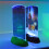 LED Illuminated Menu Board Sign Holder with Color Lights for 2