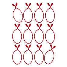 Pack of 12 Portable Efficient Ties With Internal Steel For-Red