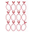 Pack of 12 Portable Efficient Ties With Internal Steel For-Red 1