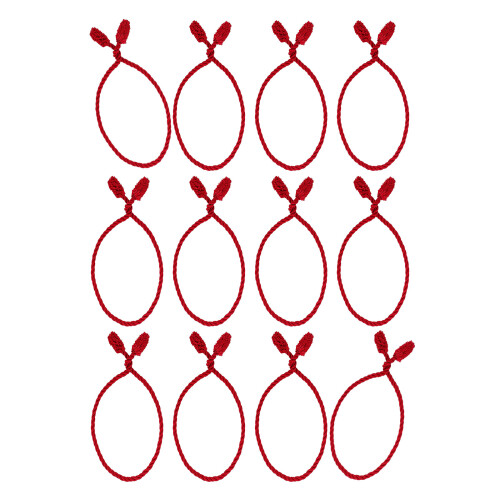 Pack of 12 Portable Efficient Ties With Internal Steel For-Red