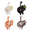 Pack of 4 Decorative Knitted Mats Cats Theme Mat Scratch-Set 1 1
