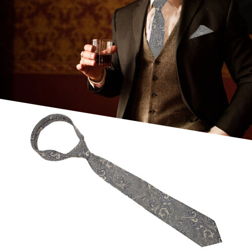 Polyester Yarn Paisley Ties Set with Handkerchief - Gift Ready