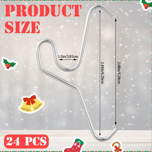 24 Pieces Easy Installation Brick Clips for Decoration Holiday 2