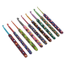 9-teiliger bunter Aluminium-Häkelnadel-Set für Anfänger, 2,0 mm – 6,0 mm
