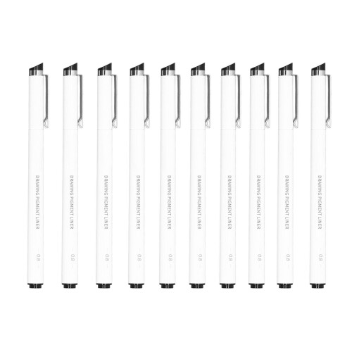 10Pcs Black Fineliner Pens, Waterproof, Smooth Drawing & Writing 1