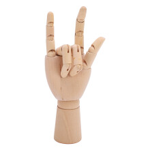 Schaufensterpuppenhand aus Holz, flexible Gelenke,
