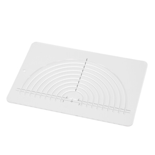 Fabric Circle Cutter for Sewing Projects, Perfect Consistent Circles Clear Acrylic Semicircle Ruler with Half-Fold Design, Multi-Function Quilting 2