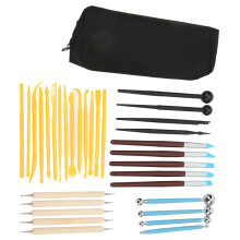 Kit d'outils de sculpture en argile 33 pièces avec sac de rangement