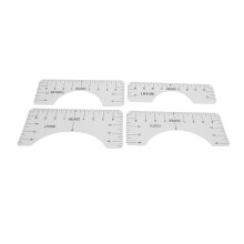 4-teiliges T-Shirt-Lineal, recycelbar, leicht