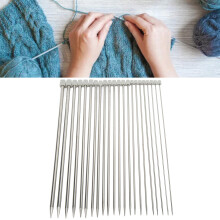 Stricknadelsatz 11 Paare, 14 Zoll, einzelspitzig, für DIY-Bastelprojekte