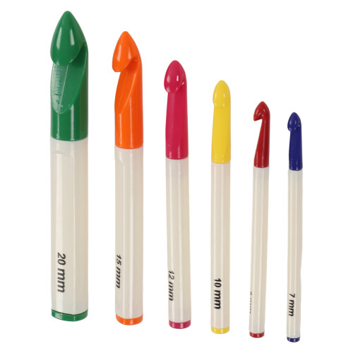 6-teiliges Häkelnadel-Set mit ergonomischem Griff, 1