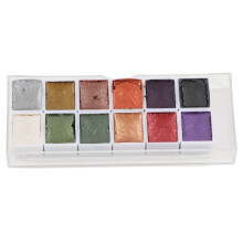 12-teiliges Aquarellfarben-Set, Retro-Metall,