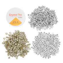 Acrylic Alphabet Beads Set DIY Jewelry Making Kit Lightweight Beads With Smooth Surface Waterproof Design Suitable For Bracelets Necklaces Handicraft
