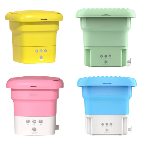 Portable Folding Washing Machine Home Dormitory Mini-Green UK 1