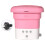 Portable Washing Machine Foldable Washing Machine with-Pink AU 1