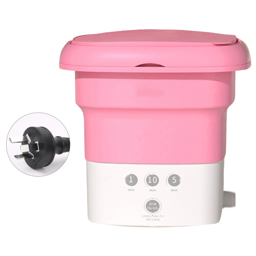 Portable Washing Machine Mini Foldable Washing Machine-Pink AU