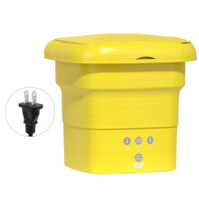 Dormitory Mini Washing Machine Underwear Socks-Yellow US