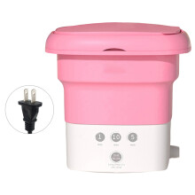 Portable Washing Machine Mini Foldable Washing Machine-Pink US