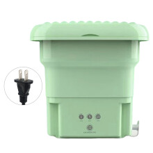 Portable Mini Folding Washing Machine With Drain-Green US