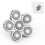 Hair Trimmer Double-Ring Blade Electric-  silver 6 blades 7