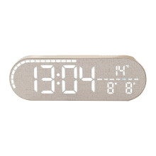 Digitaler Wecker, LED-Digitaluhr, elektrische-Grau